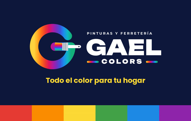 Tarjeta de presentación de Gael Colors (frente)